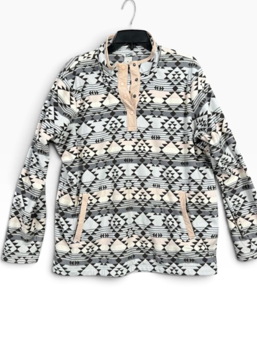 Duluth Trading Aztec 1/4 SnapUp Doubleback Printed Fleece Pullover Sweatshirt XS